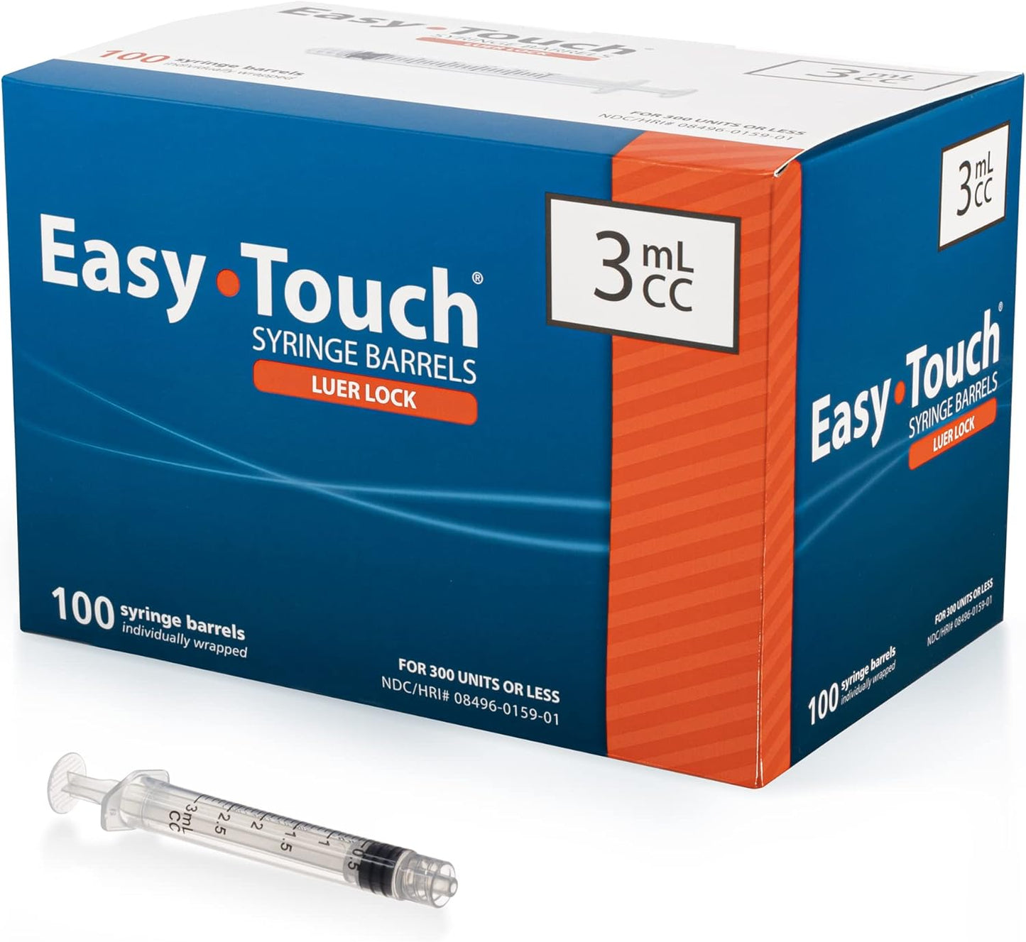 EASYTOUCH LUER LOCK TB BARREL 1ML 100CT