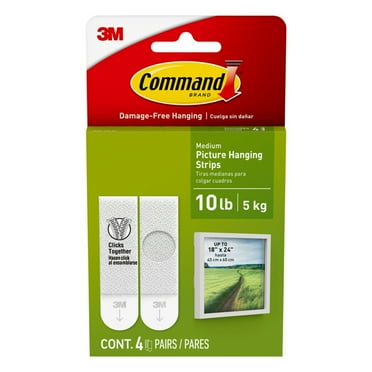 Command Medium Picture Hanging Strips Clip Strip Display, 12 count