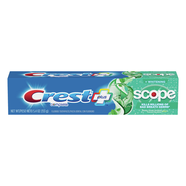 Crest Toothpaste 5.4oz Plus Scope Whitening Minty Fresh