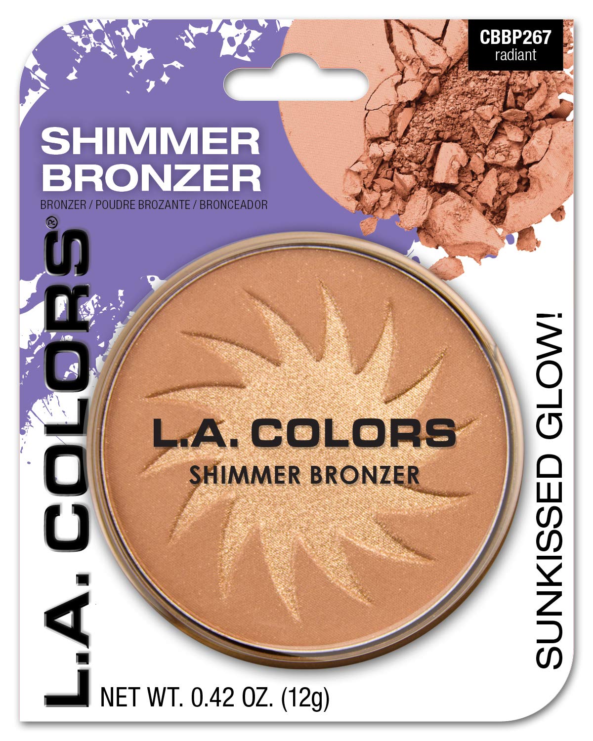 L.A. COLORS Deluxe Shimmer Highlighter & Fan Brush - Champagne