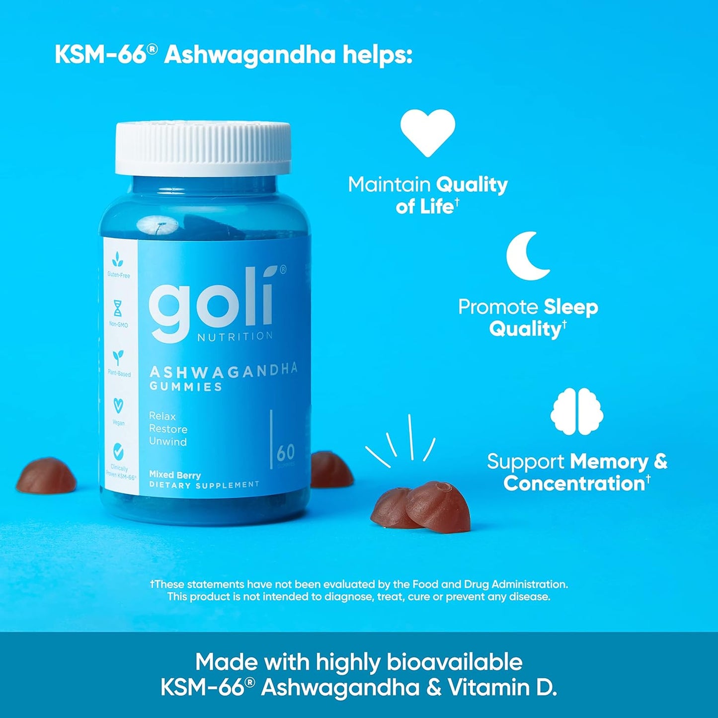 GOLI MAGNESIUM GUMMIES 60 ZER S