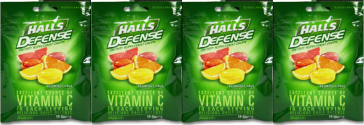HALLS DEFENSE BAG S/F ASST CITRUS 25CT