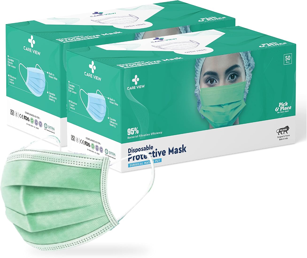 3PLY GENIUSCARE MASKS 25CT
