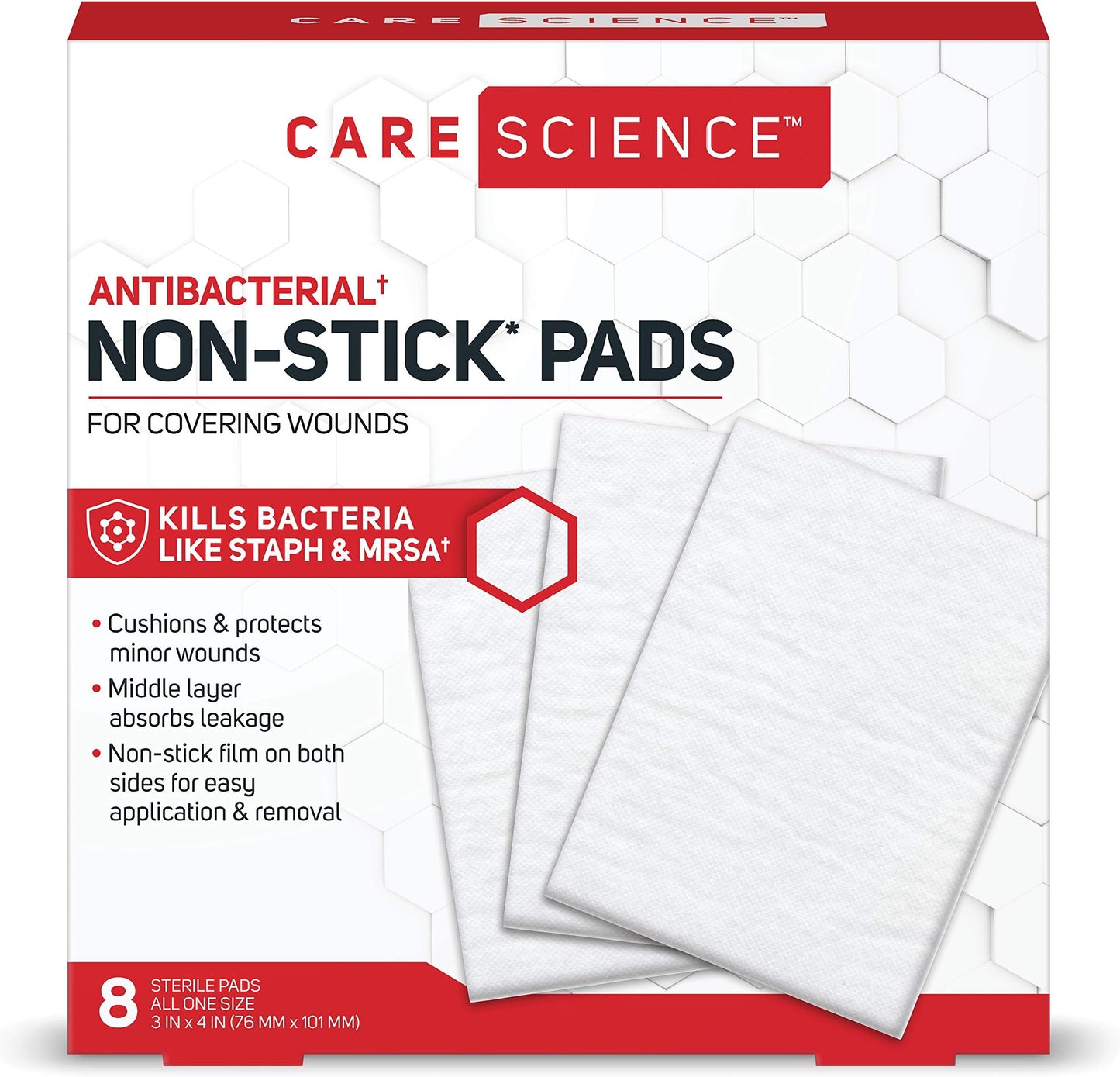 JJ PADS NON STICK 2IN X 3IN