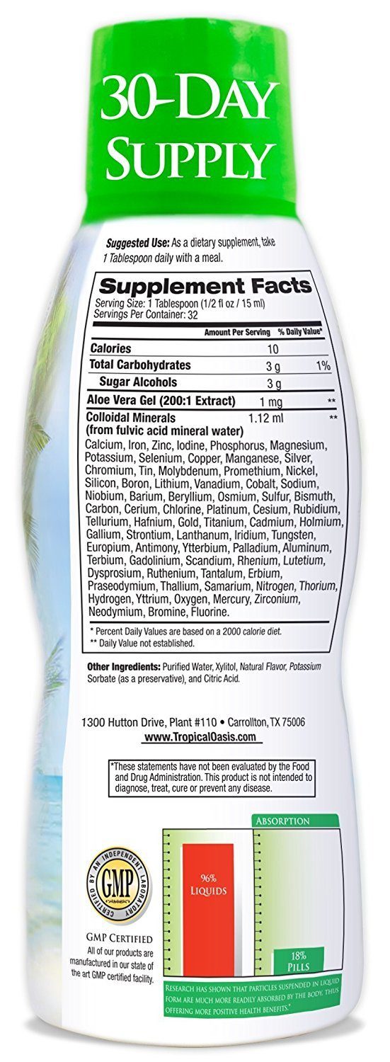 TROPICAL OASIS IONIZED TRACE MINERALS