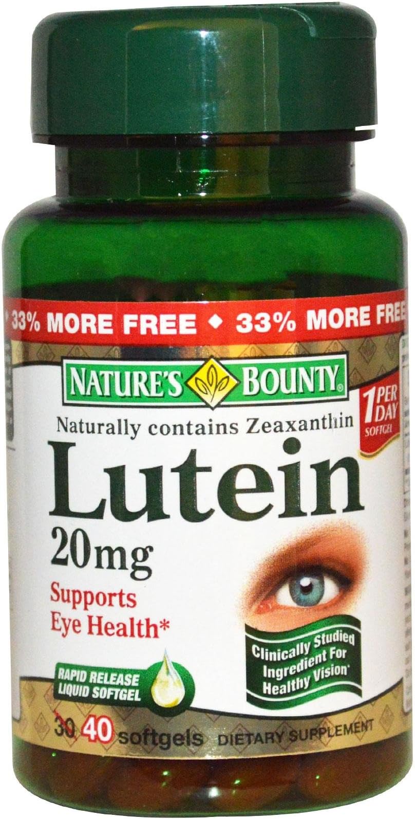 LUTEIN 20MG SOFTGEL 40CT NAT BOUNTY