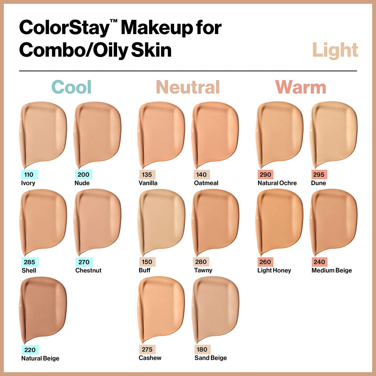REVLON ColorStay Longwear Foundation for Combination & Oily Skin - 140 Oatmeal