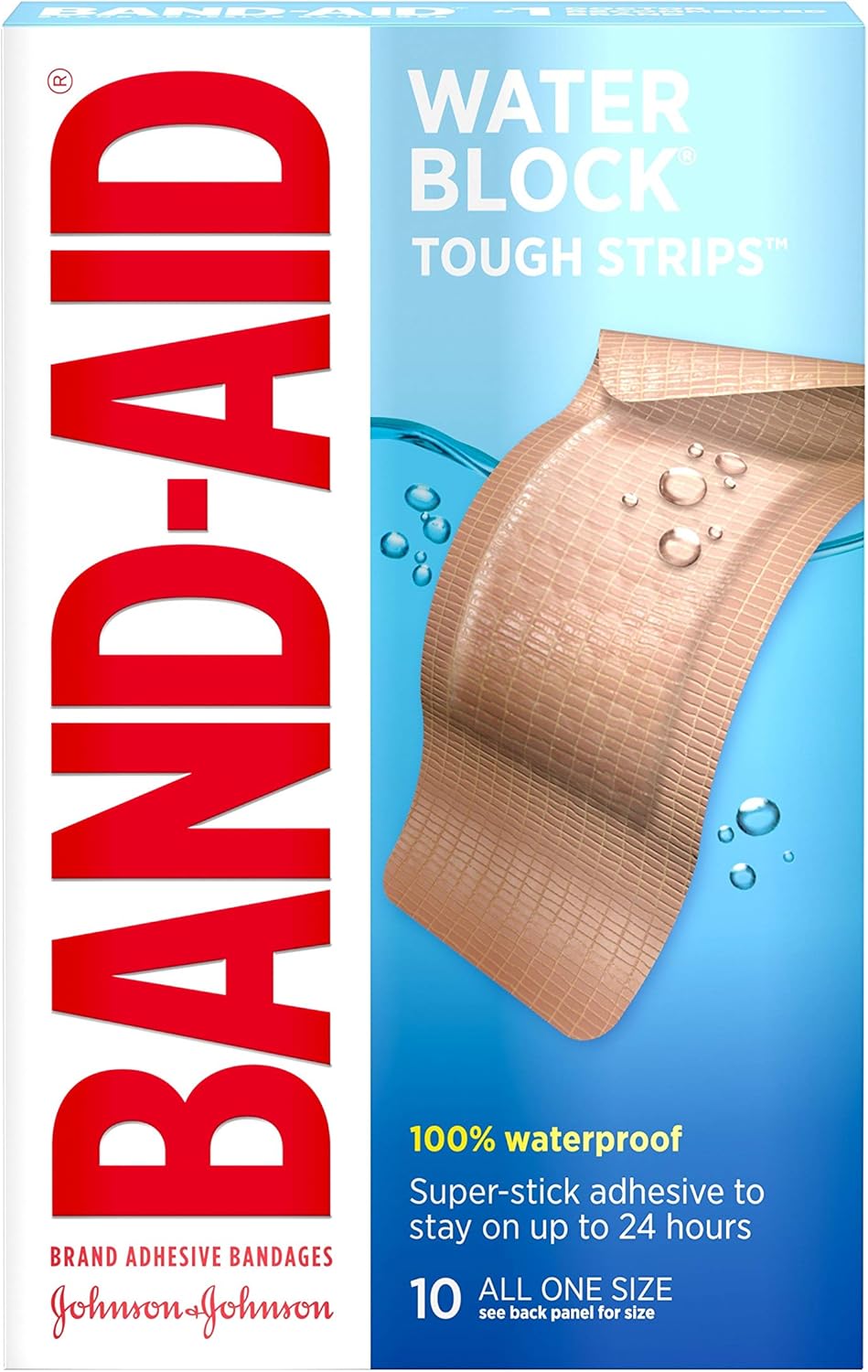 BAND AID TOUGH STRIPS WTRPRF XL 10CT