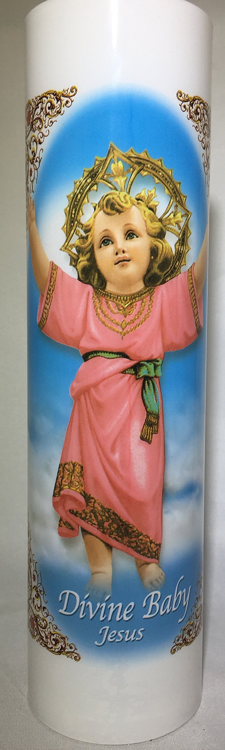 Prayer Candle, 8in - Baby Jesus