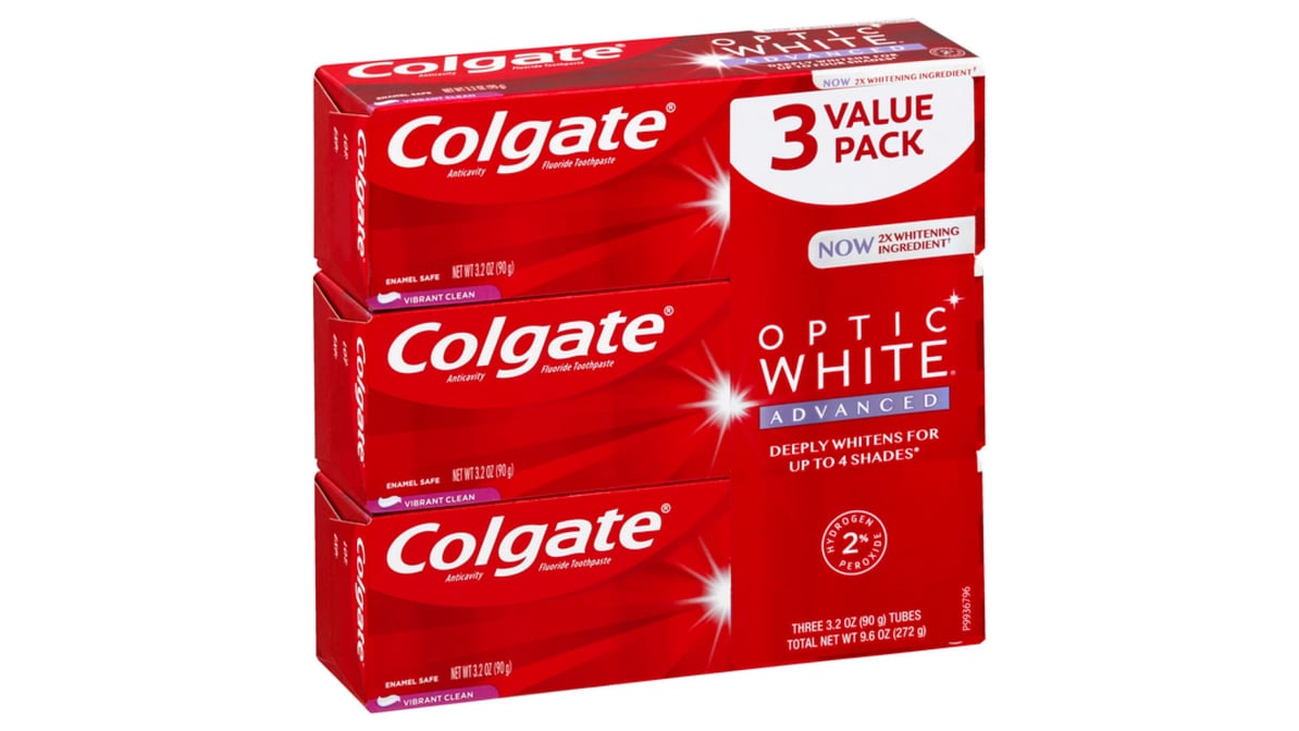 COLGATE OPTIC WHITE ADV T/P VCLEAN 3.2OZ