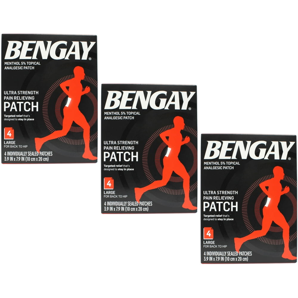BENGAY PATCH ULTRA STRENGTH LARGE 4CT