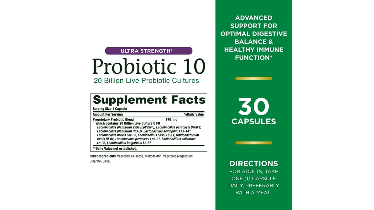 PROBIOTIC 10 CAP 30CT NAT BNTY