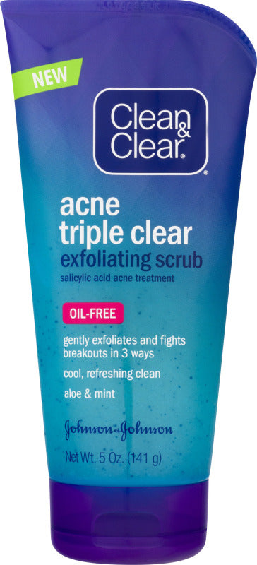 Clean & Clear Acne Exfoliating Cleanser Scrub 5oz Oil-Free