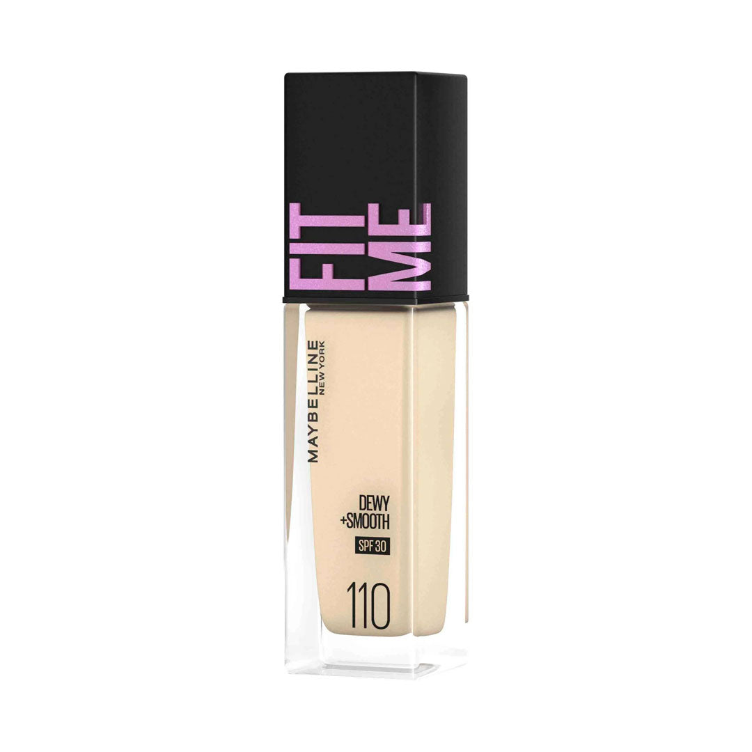 MAYBELLINE New York Fit Me Dewy + Smooth Foundation Makeup, 110 Porcelain, 1 oz