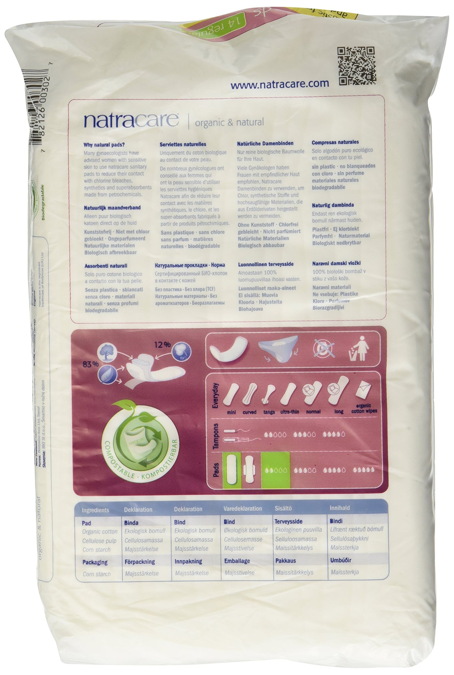 NATRACARE PADS,MAXI,REGULAR