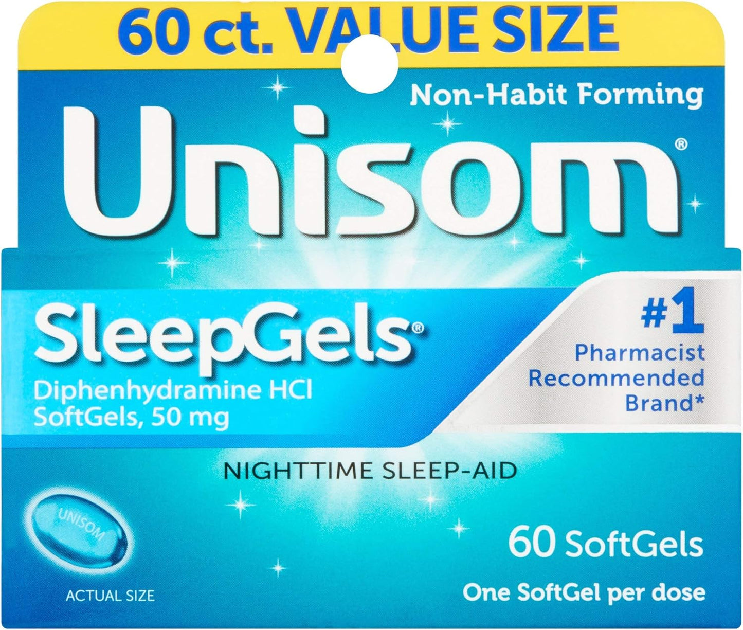 UNISOM SLEEPGELS GC 50MG 60 SFG