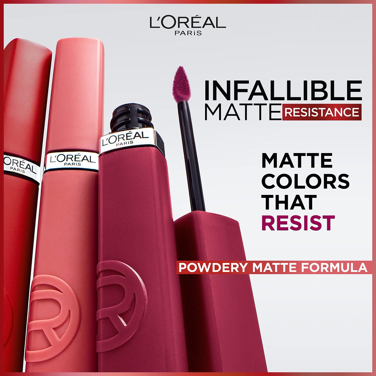 L'ORÉAL PARIS Infallible Lacque Resistance Liquid Lipstick, 220 Paris Sunset, 0.13 fl oz