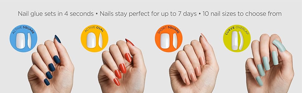 KISS 100 Full-Cover Nails - Active Oval