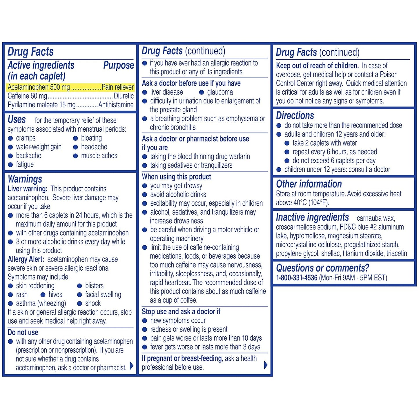 MIDOL TB 500-25MG 24 CPLT CFF