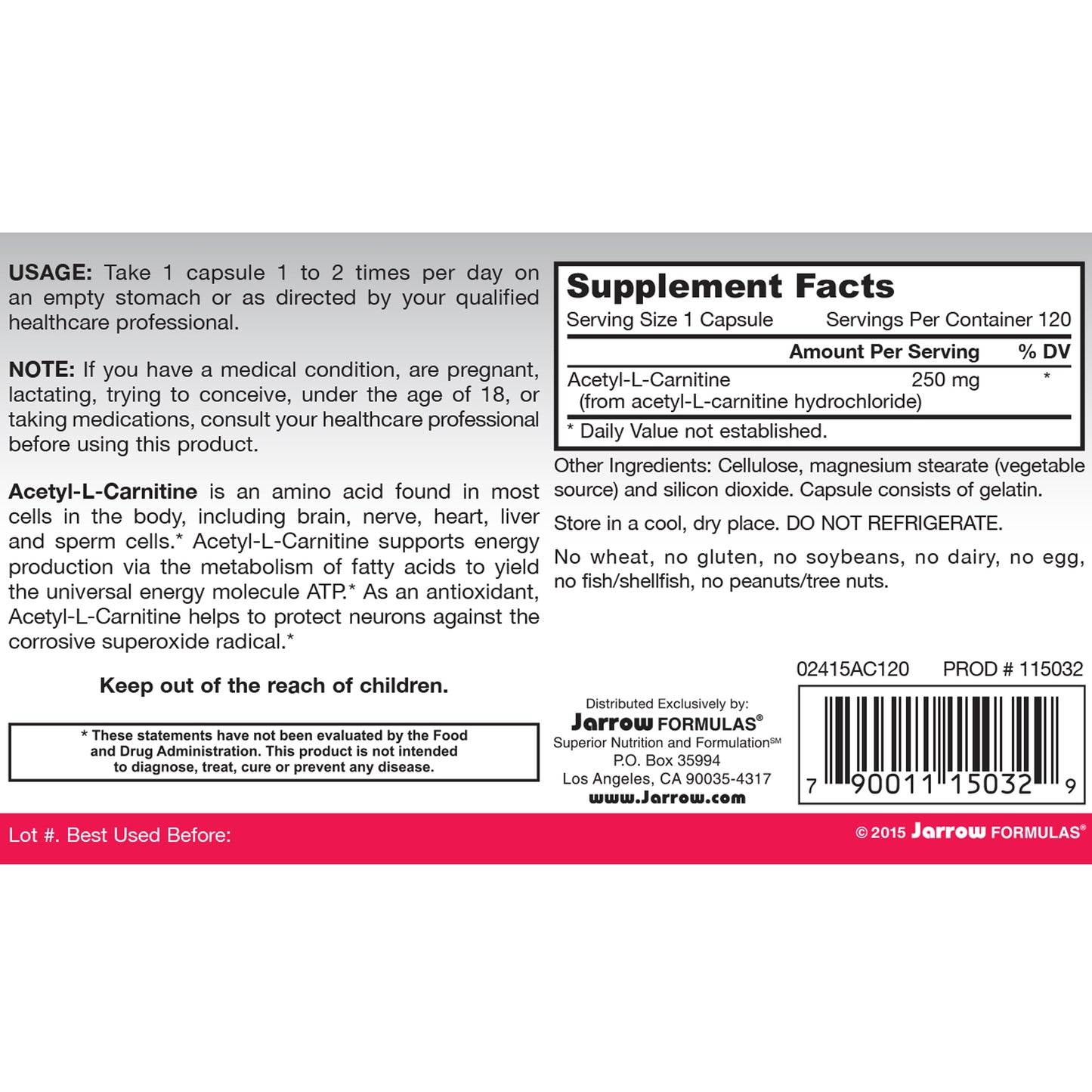 L-CARNITINE CP 250MG 50