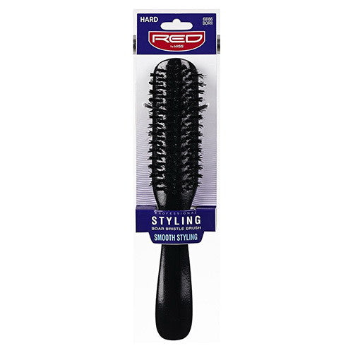 Kiss Red Brush Styling Bristles (6in) Boar (Hard)