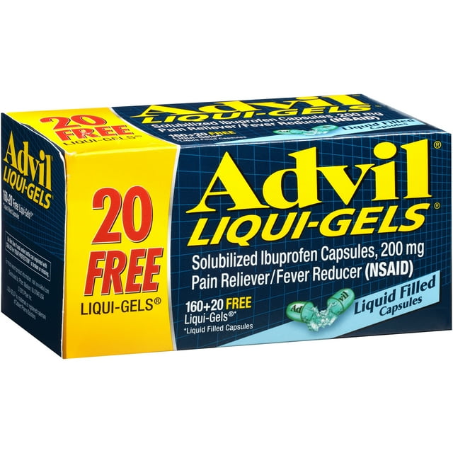 Advil Liqui-Gels Solubilized Ibuprofen Capsules, 4 Liquid Filled Tablets