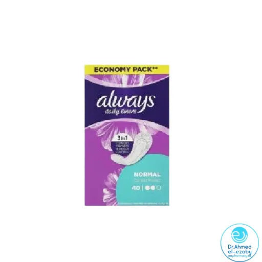 Always Daily Liners Thin Reg 20 Count Clean Scent(24in)