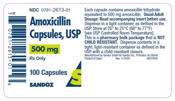 AMOXICILLIN CP 500MG 100