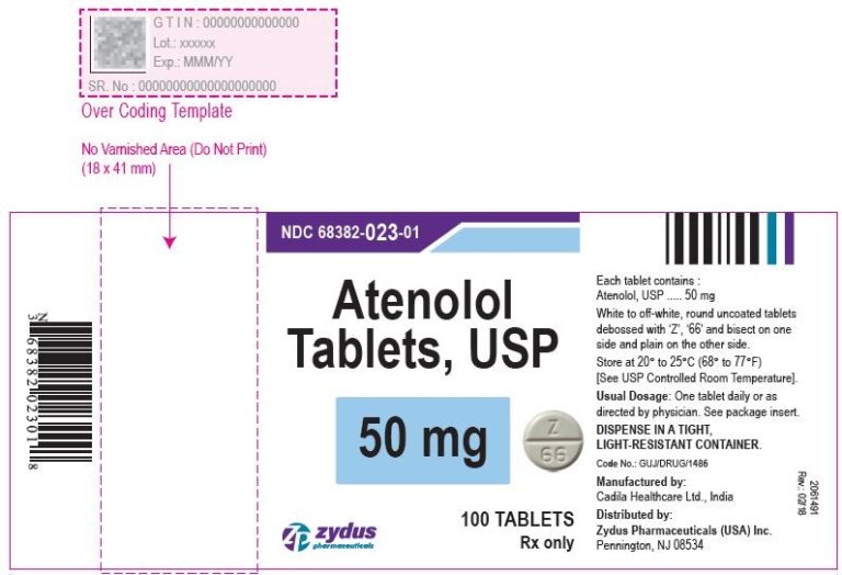 ATENOLOL TB 50MG 100