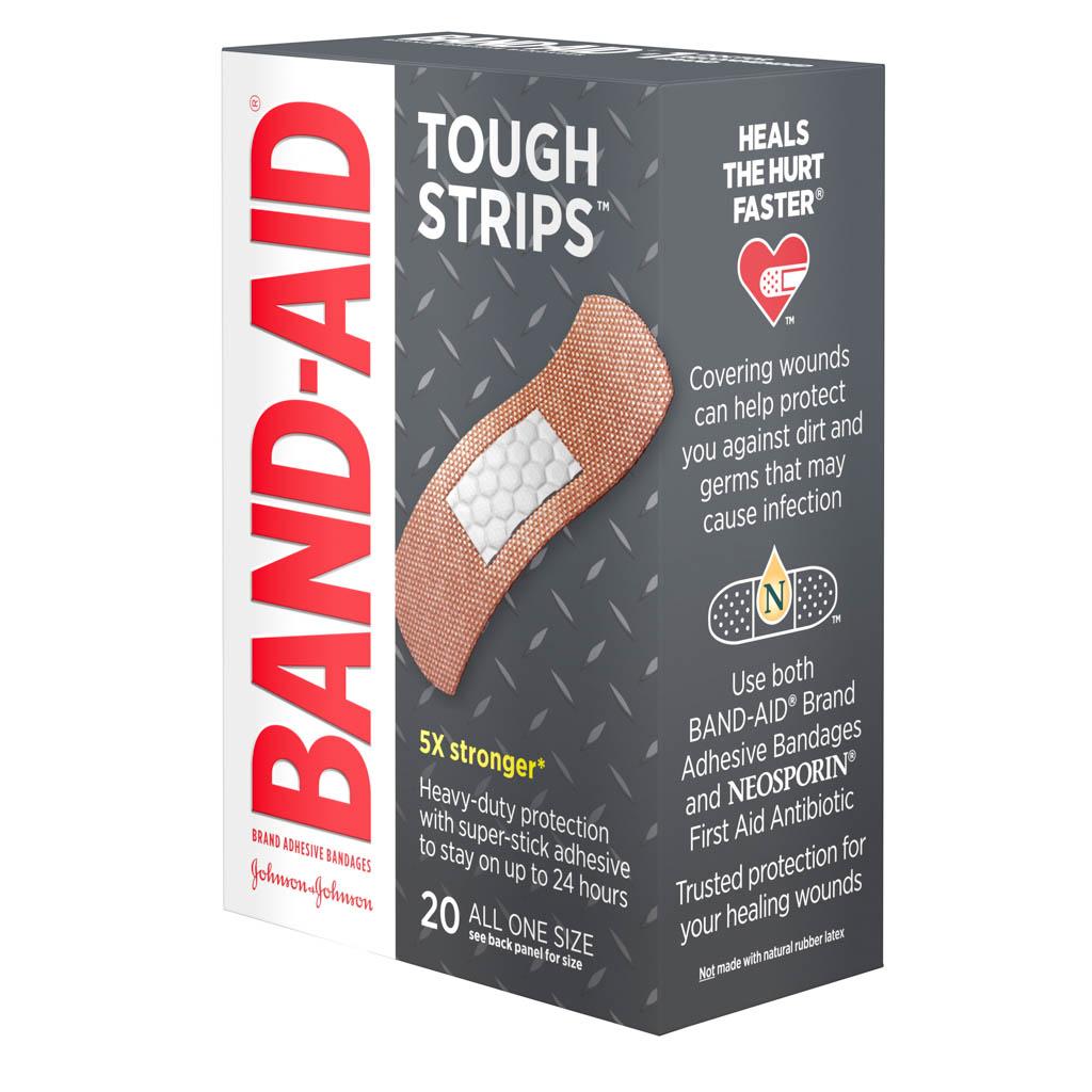 Band-Aid Tough Strips 20 Count Heavy Duty All One Size