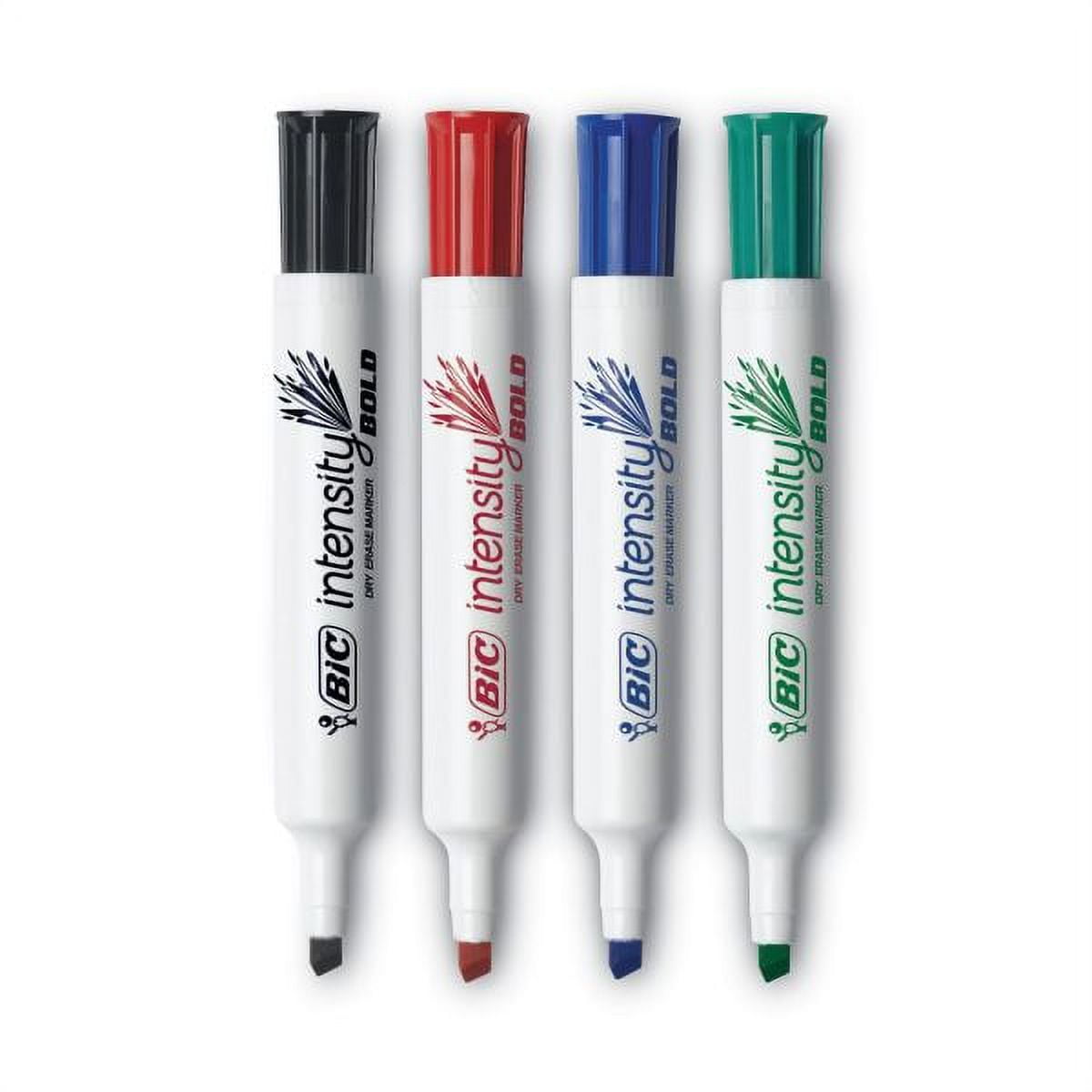 BiC Great Erase Grip Chisel Tip Dry Erase Marker - Assorted, 4 count