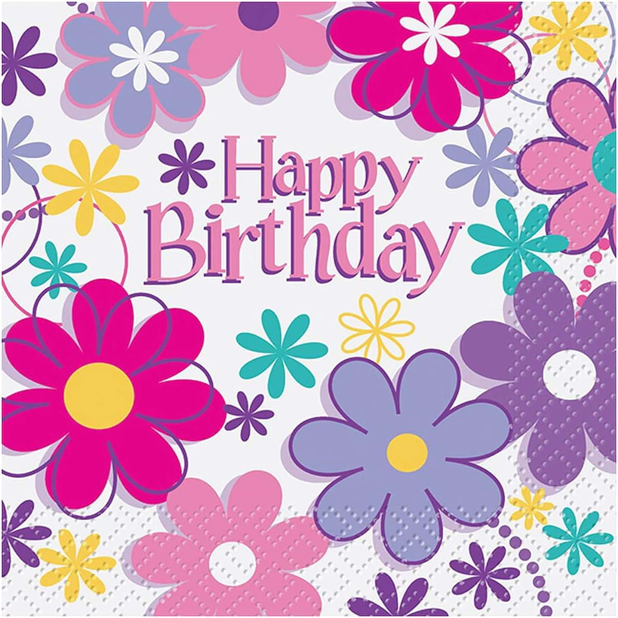 SENSATIONS Beverage Napkin - Birthday Bliss, 24 count