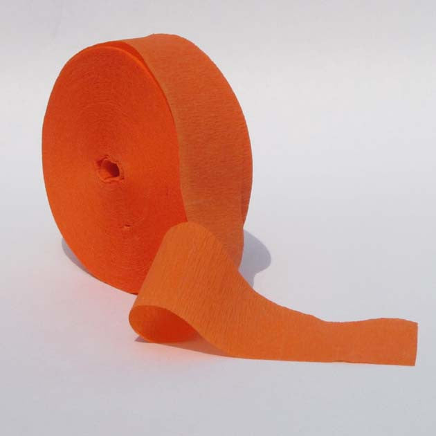 CREPE STREAMERS ORANGE 81 FT