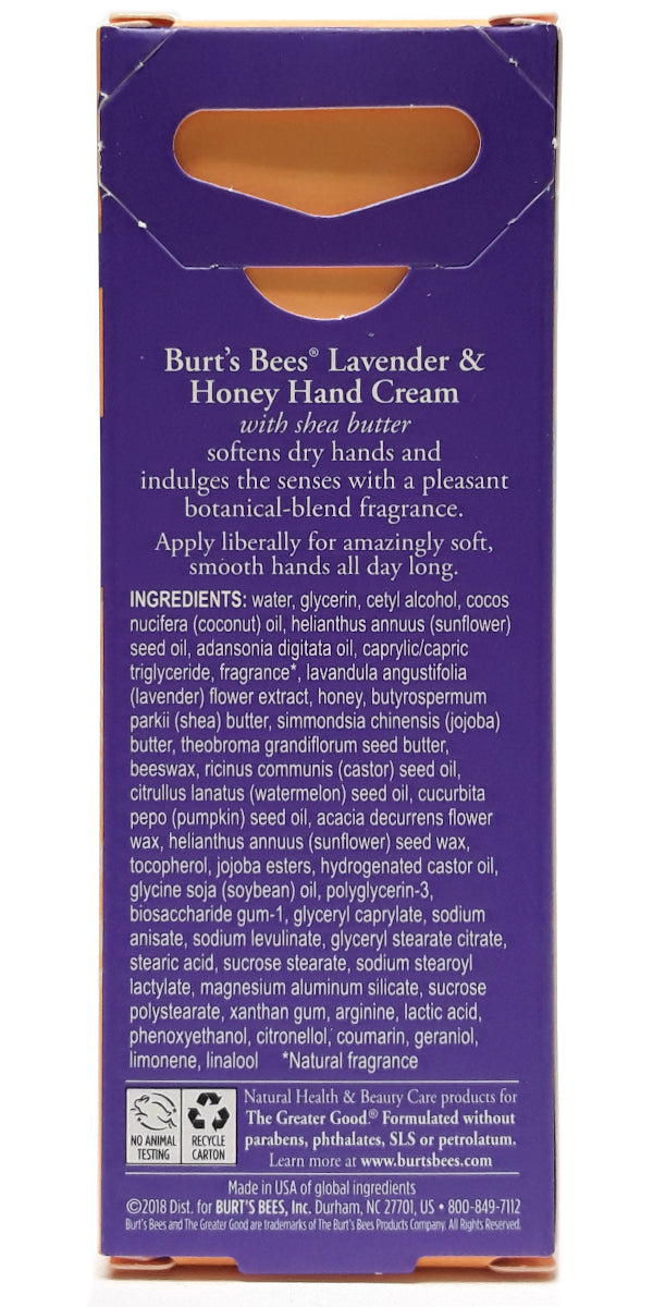 Burt's Bees Lavender & Honey Hand Cream, 1 oz