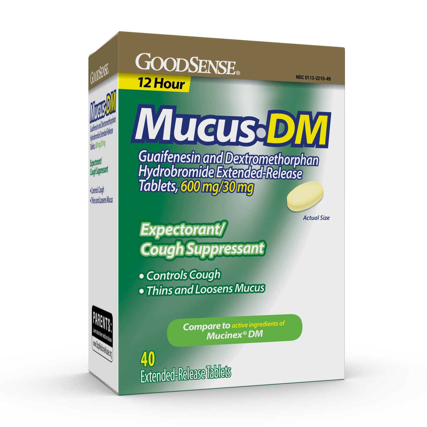 GNP MUCUS RELIEF DM 1200MG TAB 28CT