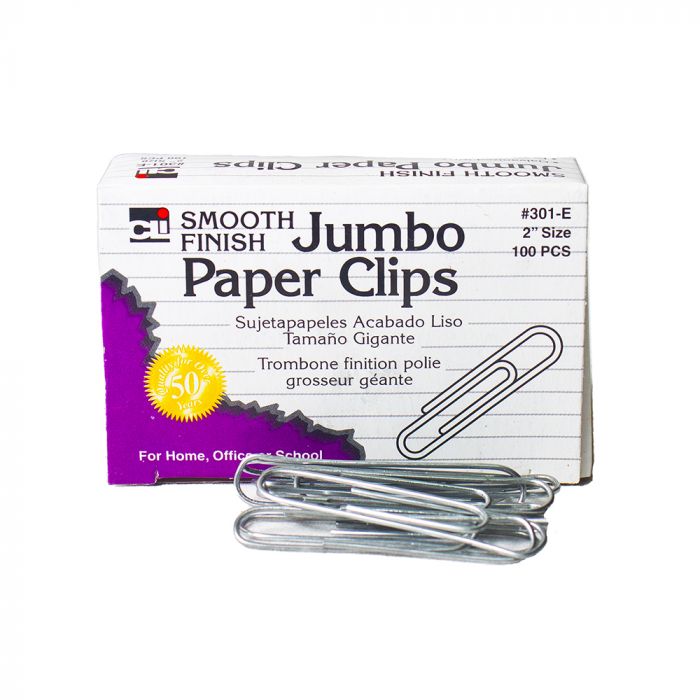 CLi Standard Paper Clips With Reusable Box - Jumbo, 50 count