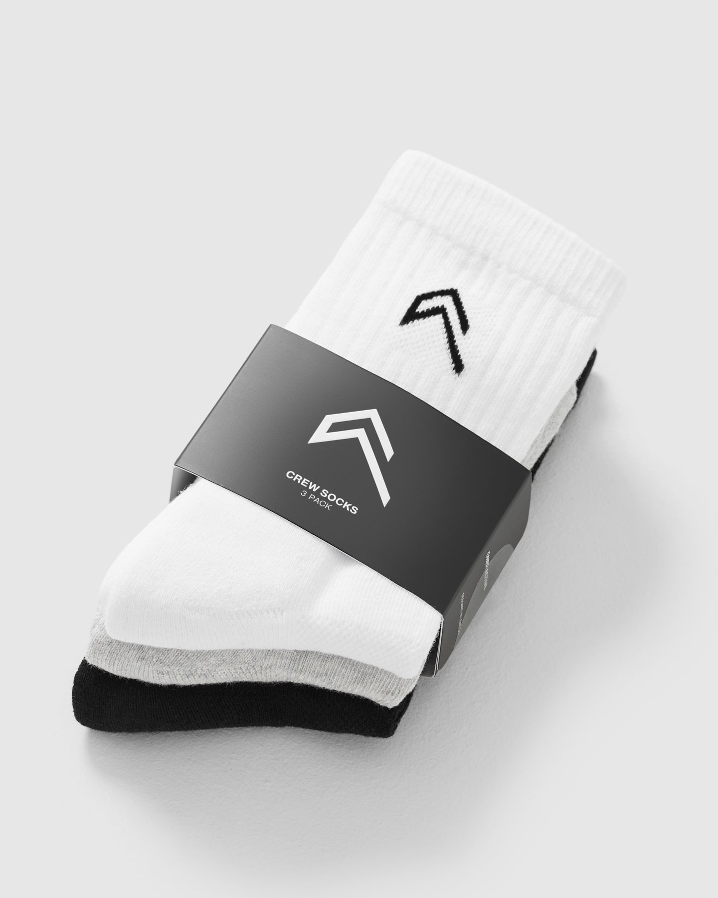 FR WMN CREW SOCK BLK/GREY 3PK