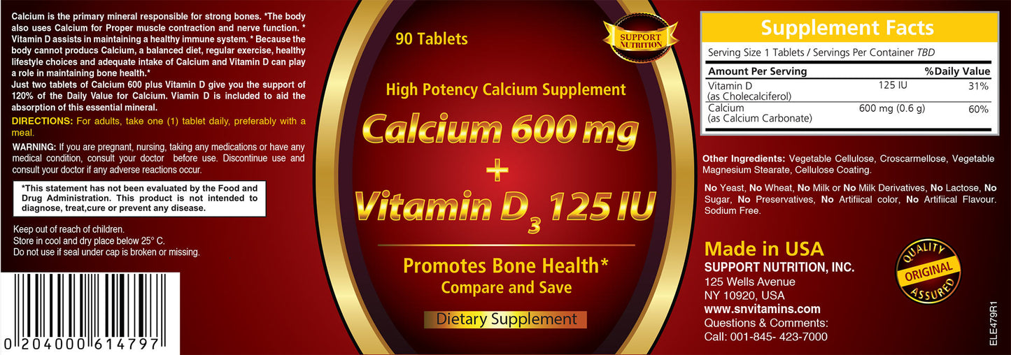 CALCIUM/D3 GC 600MG-200U90SFG RRL