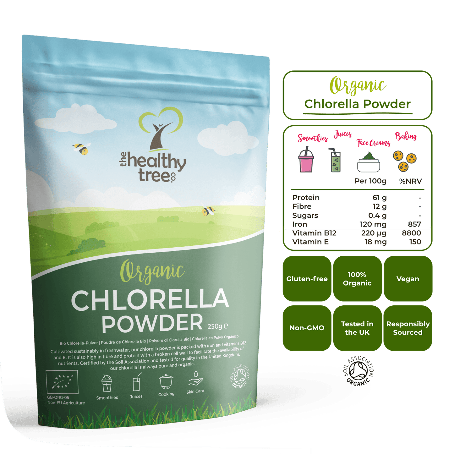 100% Organic Chlorella Powder