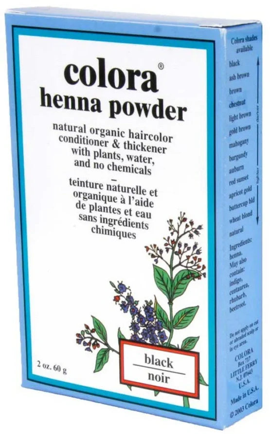 Colora Henna Powder Hair Color Black 2oz