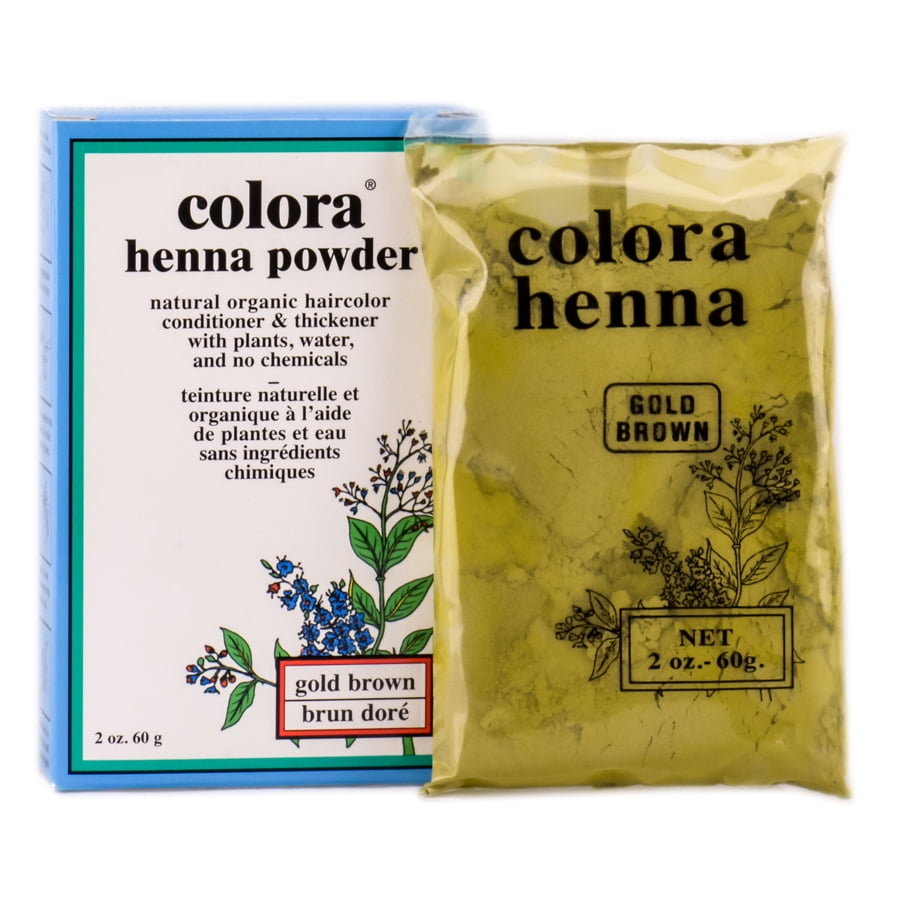 Colora Henna Powder Hair Color Gold Brown 2oz