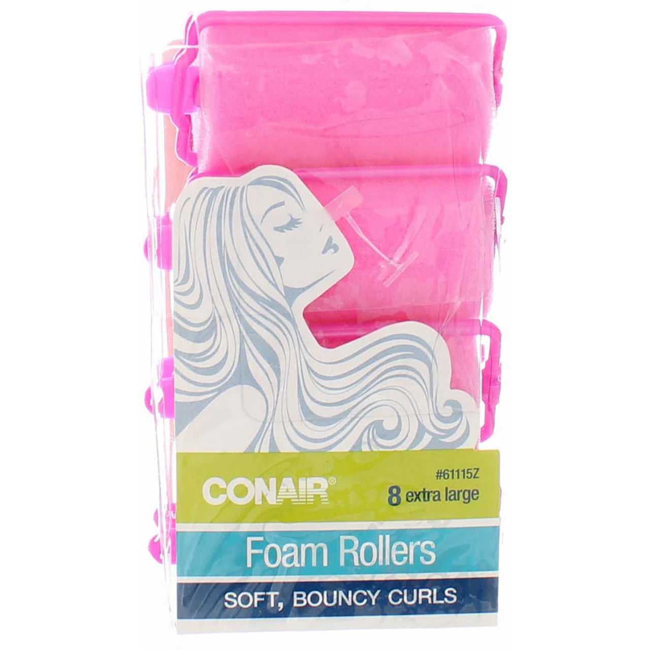 CONAIR Styling Essentials Extra Large Foam Rollers, 8 count