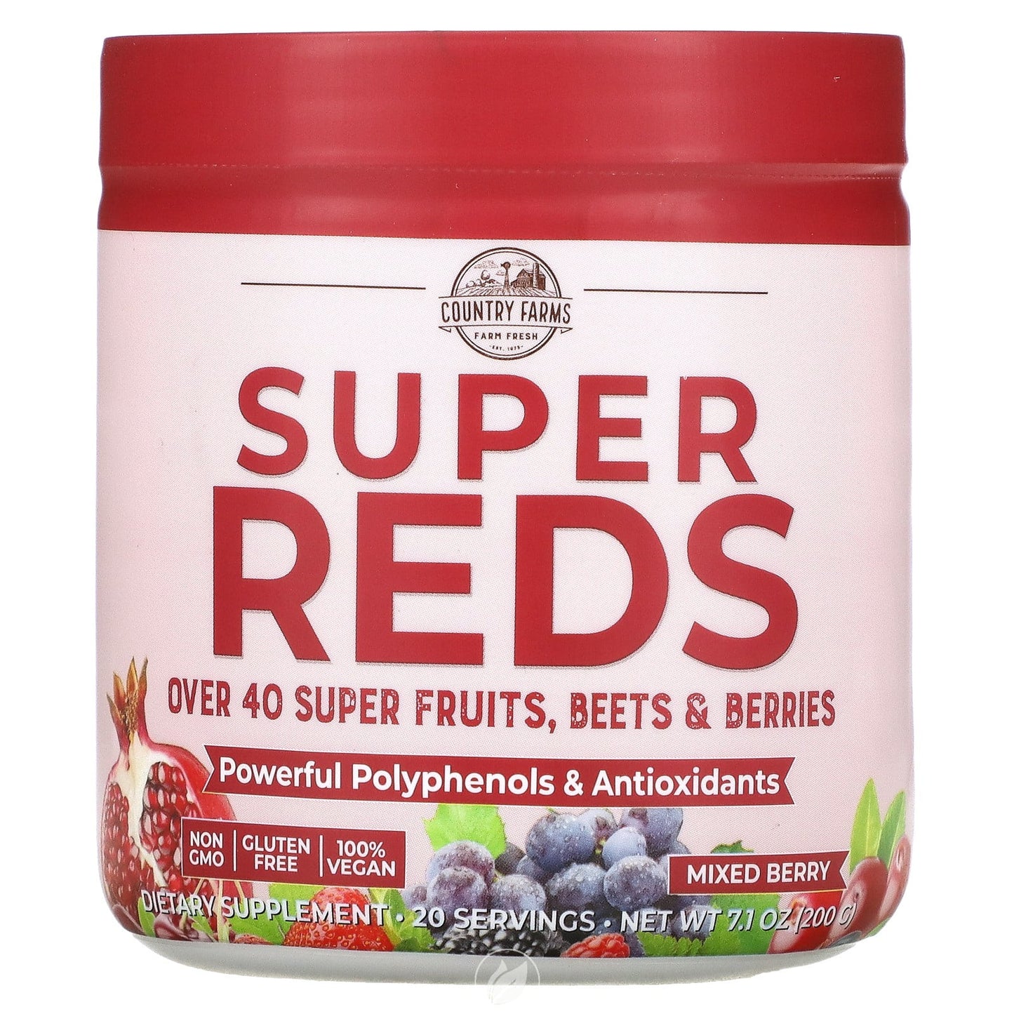 COUNTRY FARMS SUPER GRNS PWDR,OG3,BERRY