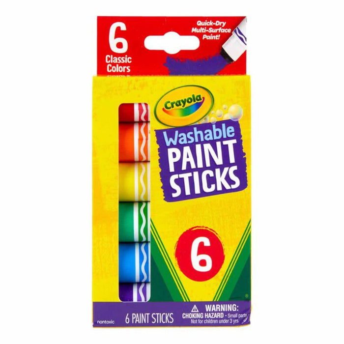 Crayola Washable Paint Sticks Set, 6 count