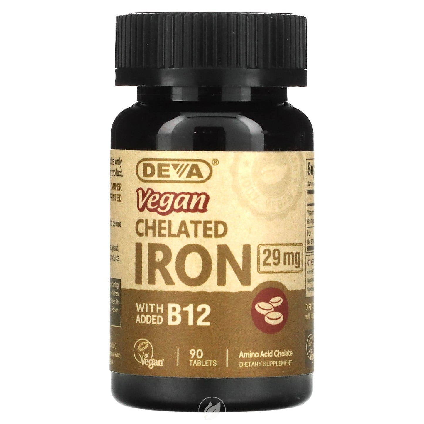 DEVA VEGAN VITAMINS CHELATED IRON,29MG,VEGAN