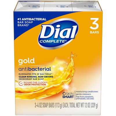 Dial Bar Soap Gold 4oz 3 Count Advanced Clean Antibacterial