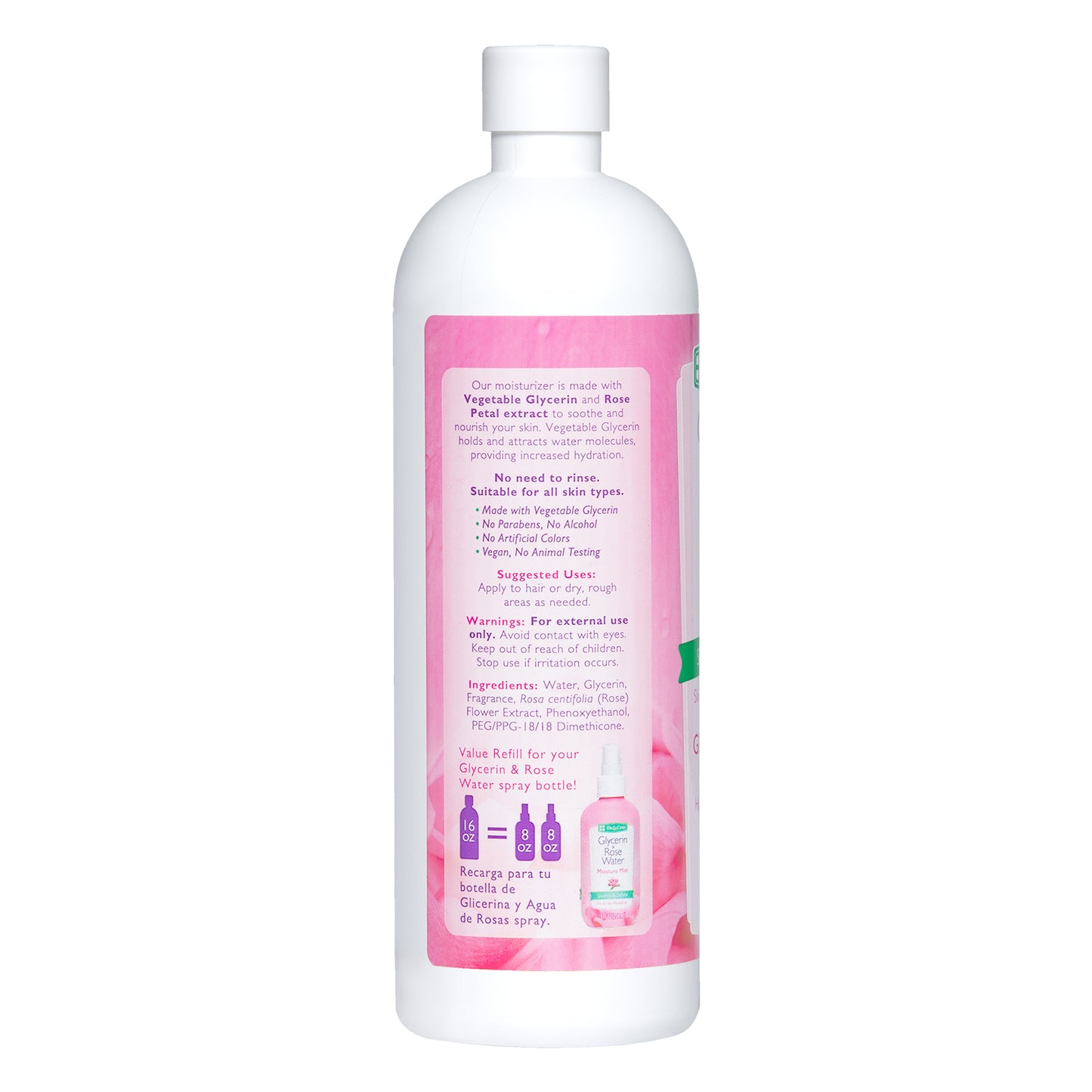De La Cruz Vegetable Glycerin 2oz Moisturizer For Skin/Hair