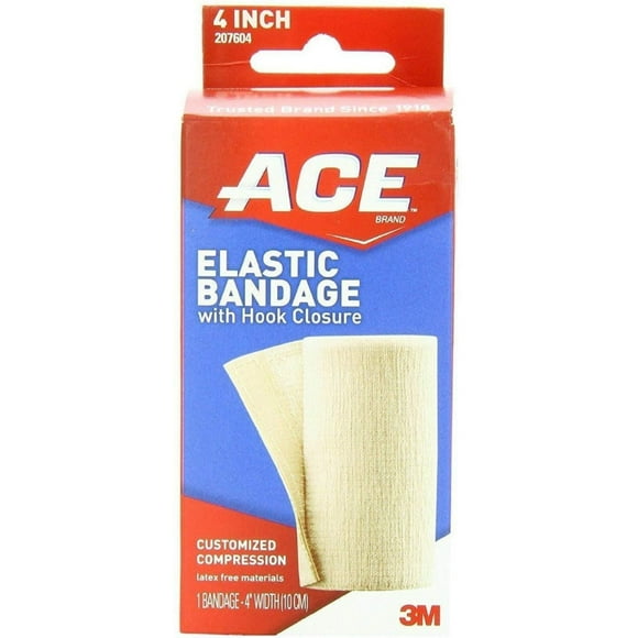 ACE COMPRESSION BANDAGE BLACK 4IN W/CLIP