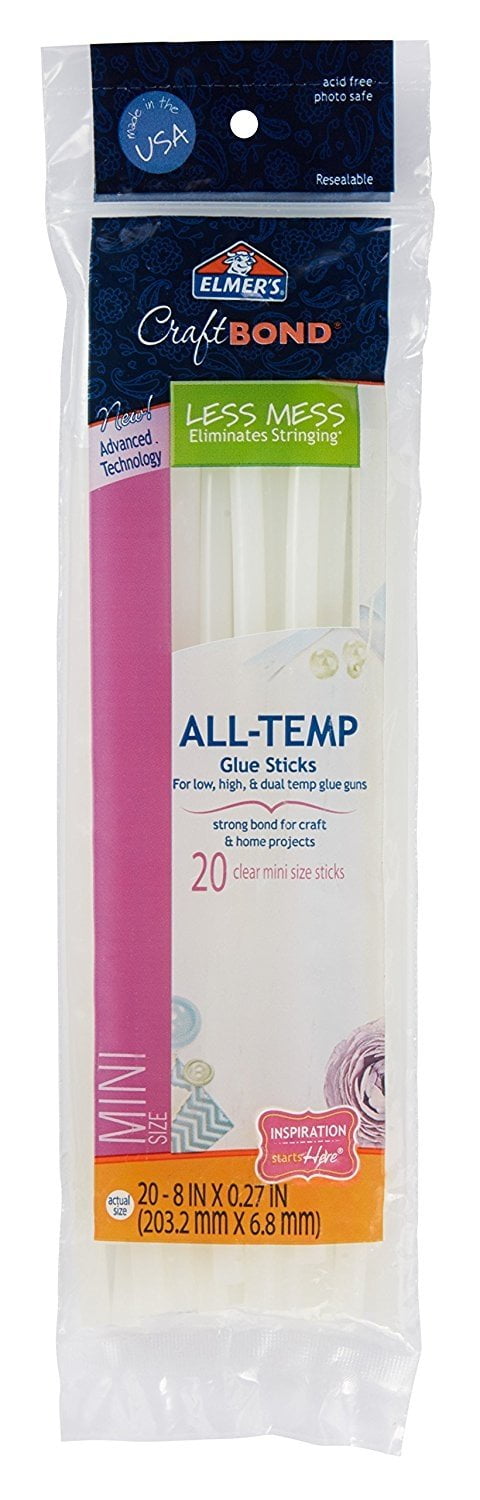 Elmer's CraftBond All-Temp Glue Sticks - Mini Size, 10 count