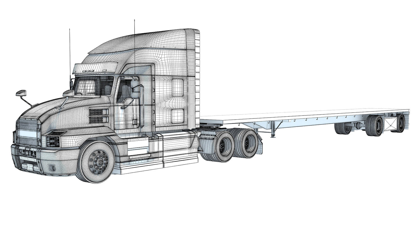 CREATOR FLATBED TRUCK 270PC DSHP
